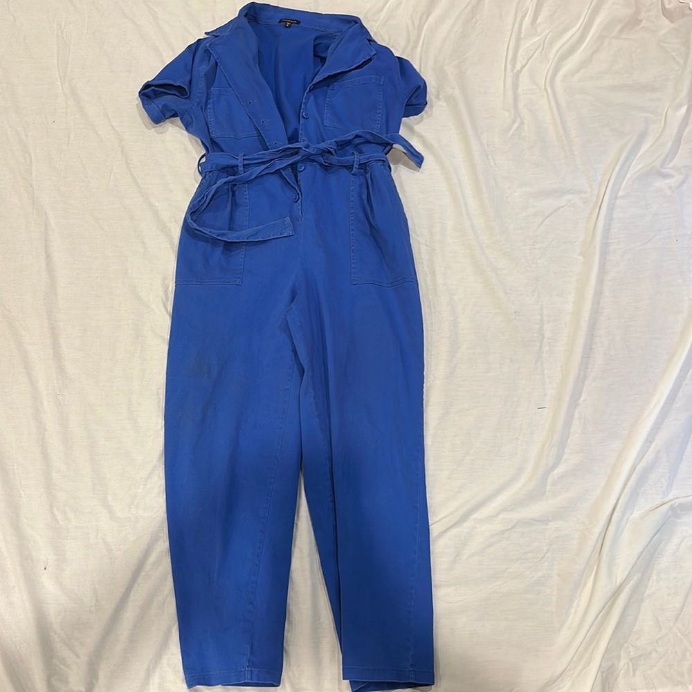 Blue Button Down Jumpsuit size XL!! 💙💙